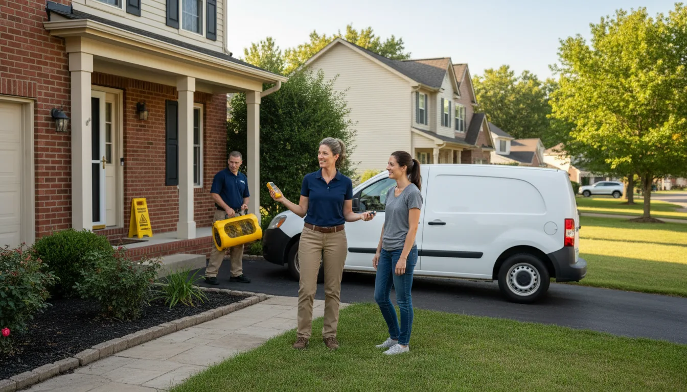 Residential water damage restoration in Bush, LA